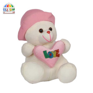 عروسک خرس کلاه صورتی