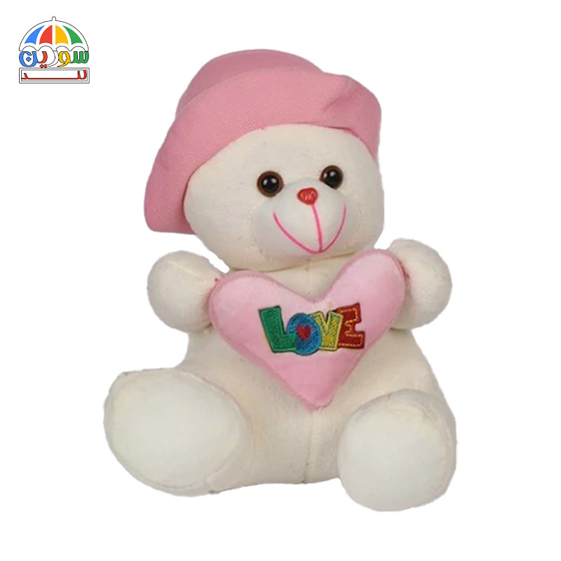 عروسک خرس کلاه صورتی